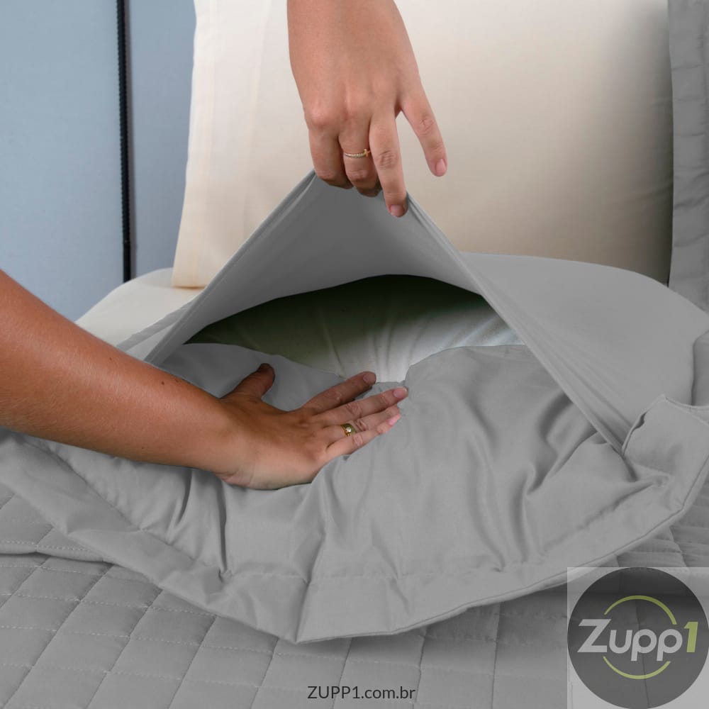 Kit Cobre Leito Matelado Copacabana 2 Peças Solteiro 100% Poliéster Micropercal