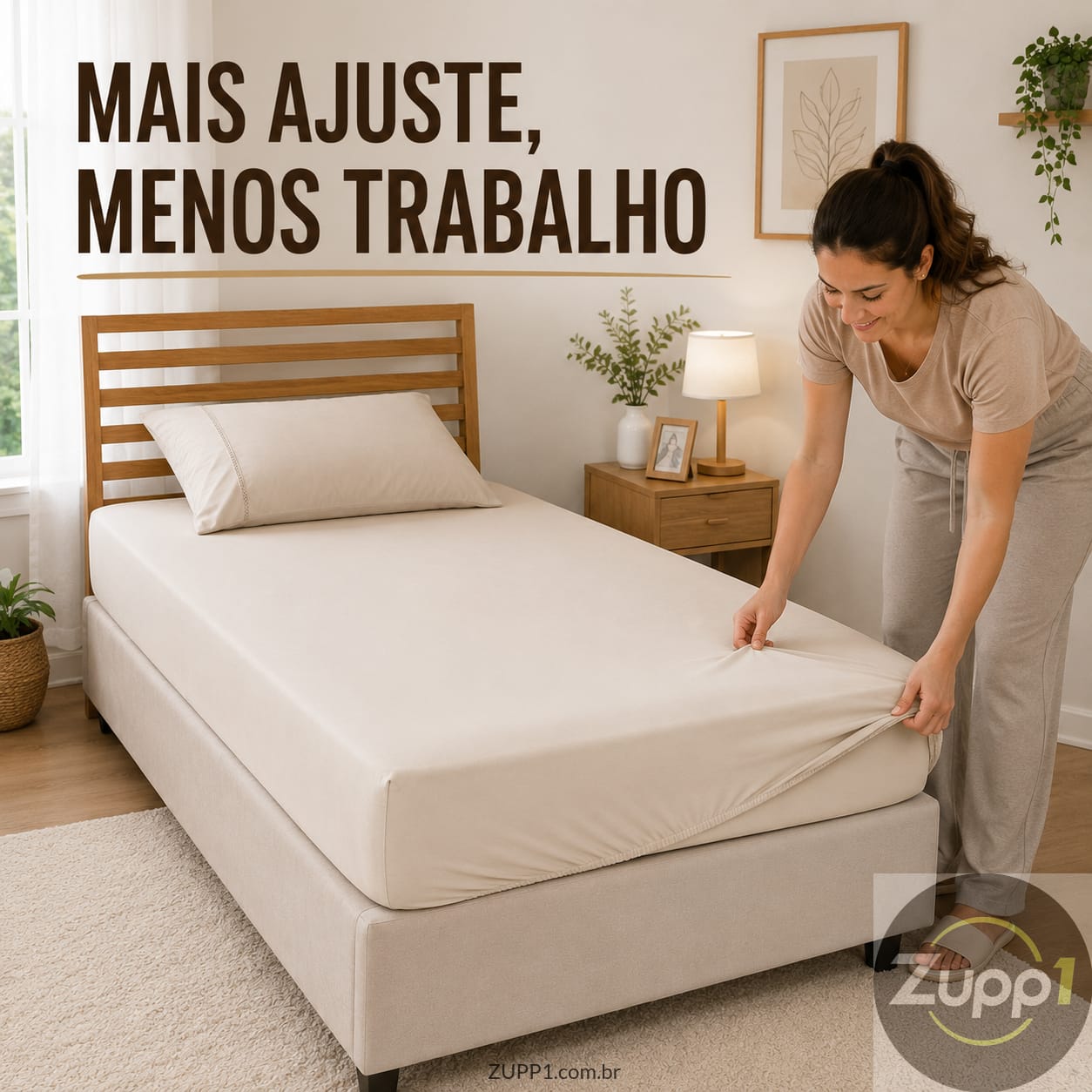 Jogo de Lençol Versatile Simples 2 Peças Solteiro 100% Poliéster Micropercal 300