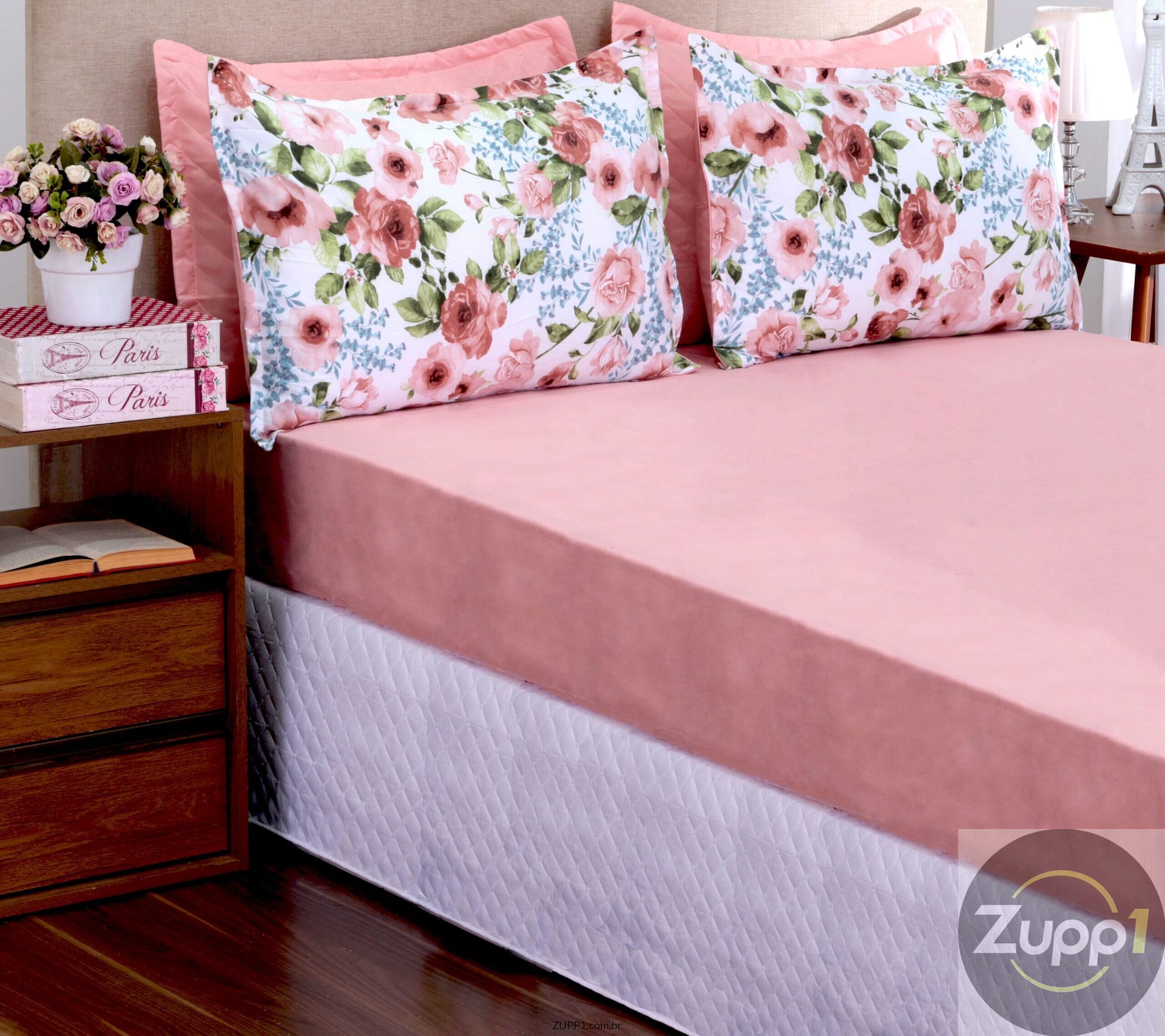 Jogo de cama Lençol Garden 03 peças Casal Queen Buque