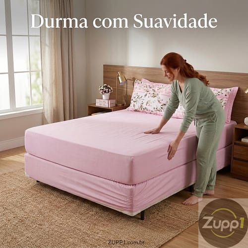 Deccoralle Garden Lírio — Jogo de Lençol Queen com Elástico 3 Peças