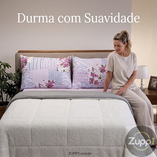 Garden Rosa — Jogo de Lençol Queen com Elástico 3 Peças